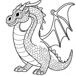 Fire Breathing Dragon Coloring Page 4012-2362