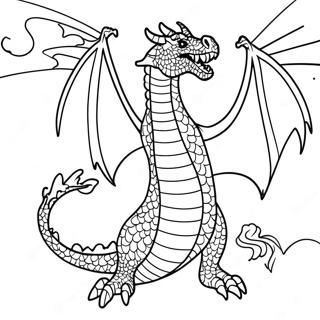 Fire-Breathing Dragon Coloring Page | Coloring-Pages.com