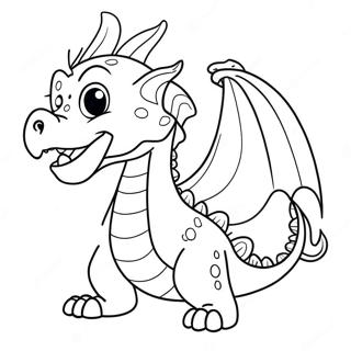 Fire Breathing Dragon Coloring Page 4012-2364