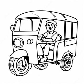 Raya And Tuk Tuk Adventure Coloring Page 40364-8832