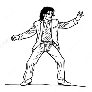 Michael Jackson Dancing In Moonwalk Coloring Page 40543-8854