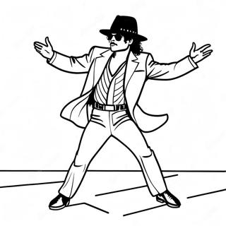 Michael Jackson Dancing In Moonwalk Coloring Page 40543-8855