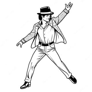 Michael Jackson Dancing In Moonwalk Coloring Page 40543-8856