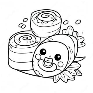 Sushi Coloring Pages