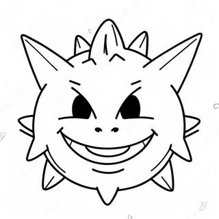 Gengar Grinning Face Coloring Page 40736-8897