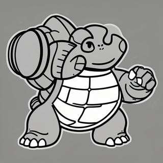 Blastoise Water Cannon Coloring Page 40830-8916