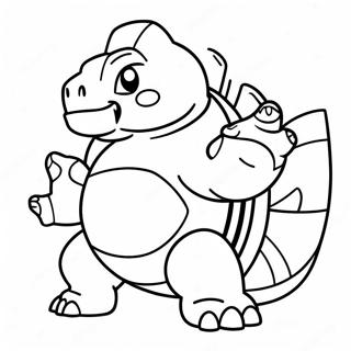 Blastoise Battle Pose Coloring Page 40831-8917