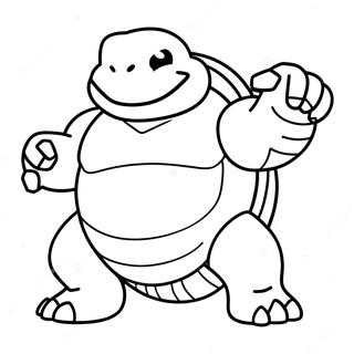 Blastoise Battle Pose Coloring Page 40831-8920