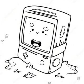 Bmo Playing Adventure Time Coloring Page 41006 8970
