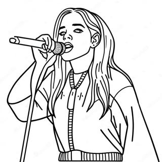 Billie Eilish Performing Live Coloring Page 41273-9030