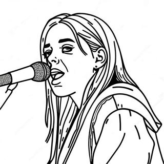 Billie Eilish Performing Live Coloring Page 41273-9031