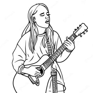 Billie Eilish Performing Live Coloring Page 41273-9032