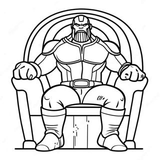 Thanos Sitting On Throne Coloring Page 41631-9101