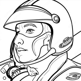 Fast Nascar Driver Coloring Page 41821-9137