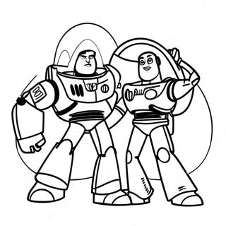 Woody And Buzz Lightyear Adventure Coloring Page 41911-9155