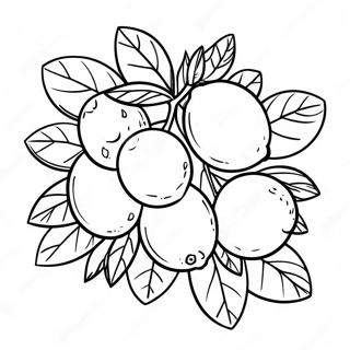 Lemon Tree With Fruits Coloring Page 42086-9203