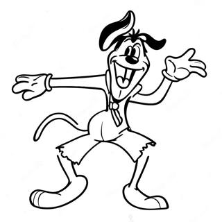 Goofy Cartoon Character Dancing Coloring Page 42269-9234