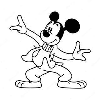 Goofy Cartoon Character Dancing Coloring Page 42269-9235