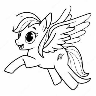 Rainbow Dash Flying High Coloring Page 42459-9273