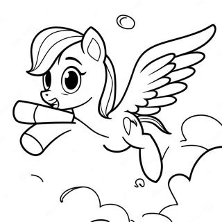 Rainbow Dash Flying High Coloring Page 42459-9274