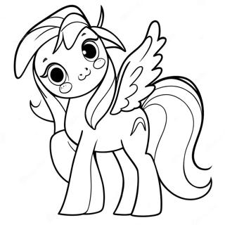 Rainbow Dash With Colorful Mane Coloring Page 42460-9279