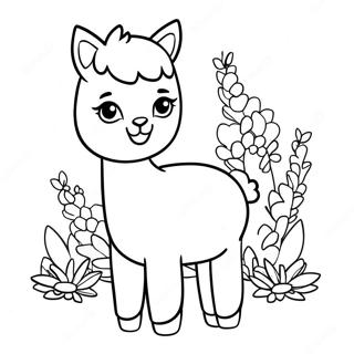 Adorable Baby Llama Coloring Page 42635-9313