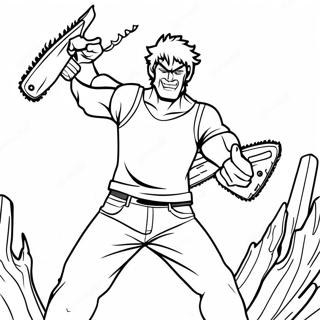 Demon Chainsaw Man Coloring Page 42729-9337