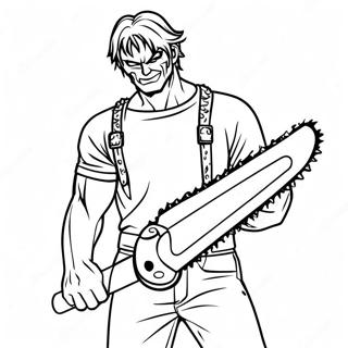 Demon Chainsaw Man Coloring Page 42729-9338