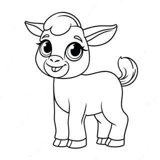 Cute Baby Goat Coloring Page 42818-9354