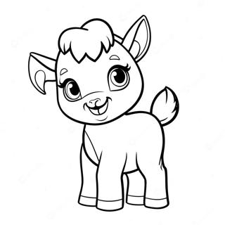 Cute Baby Goat Coloring Page 42818-9355