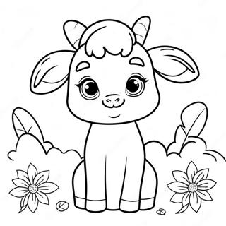 Cute Baby Goat Coloring Page 42818-9356