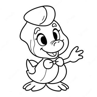 Daisy Duck In A Cheerful Pose Coloring Page 42914-9374