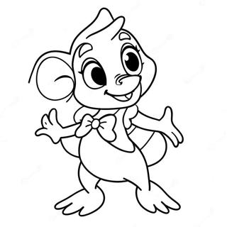 Daisy Duck In A Cheerful Pose Coloring Page 42914-9376