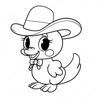 Daisy Duck Wearing A Cute Hat Coloring Page 42916-9383