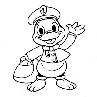 Donald Duck In A Sailor Outfit Coloring Page 43204-9434