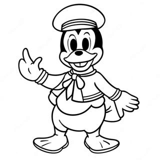 Donald Duck In A Sailor Outfit Coloring Page 43204-9436