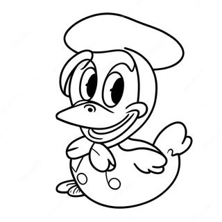 Donald Duck With A Happy Smile Coloring Page 43205-9438