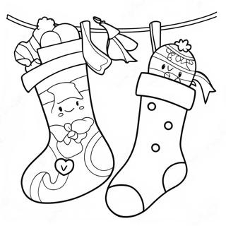 Christmas Stockings Coloring Pages