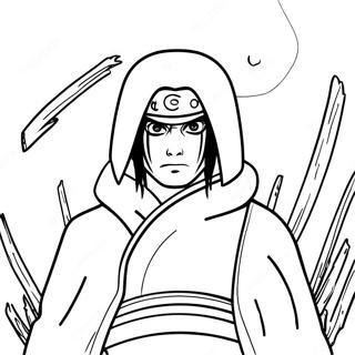 Itachi Uchiha In Battle Coloring Page 44171-9655