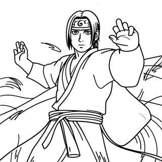 Itachi Uchiha In Battle Coloring Page 44171-9656