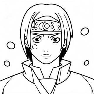 Itachi Uchiha With Sharingan Coloring Page 44172-9657