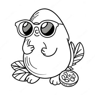 Avocado Coloring Pages