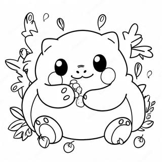 Snorlax Eating Berries Coloring Page 44350-9699