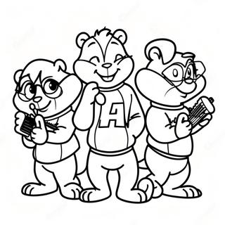 Alvin And The Chipmunks Coloring Pages