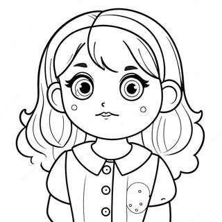 Cute Manga Girl With Big Eyes Coloring Page 44613-9754