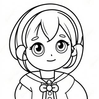 Cute Manga Girl With Big Eyes Coloring Page 44613-9755