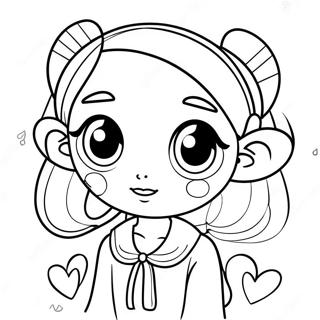 Cute Manga Girl With Big Eyes Coloring Page 44613-9756