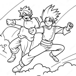 Dynamic Manga Action Scene Coloring Page 44614-9758