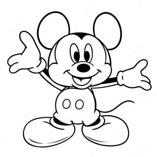 Mickey Mouse Happy Coloring Page 4465-1067