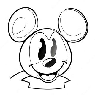 Mickey Mouse Happy Coloring Page 4465-1068